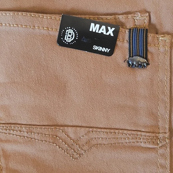 Boy's Tan Buffalo David Bitton Jeans with Zipper Details - Picture 7 of 7